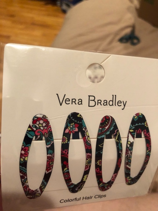 Vera Bradley Snap Hair Pin Lot 4 PC. Brand New $53 Whimsical Southern Prep main image 5